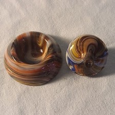 ANDY DAVIS, Glass Art Spinning Top Base, Marleys Run , 336O