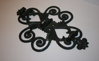 Victorian Antique Style Black Cast Iron 3 Hook Towel Key Coat Rack 15" x 10" — photo 4