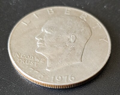 1776-1976 Eisenhower Liberty Bell Moon One Dollar US Bicentennial 