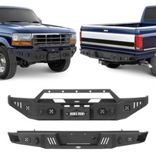 Front Rear Bumpers Combo Fit Ford F-150 F-250 F-350 1992 1993 1994 1995 1996