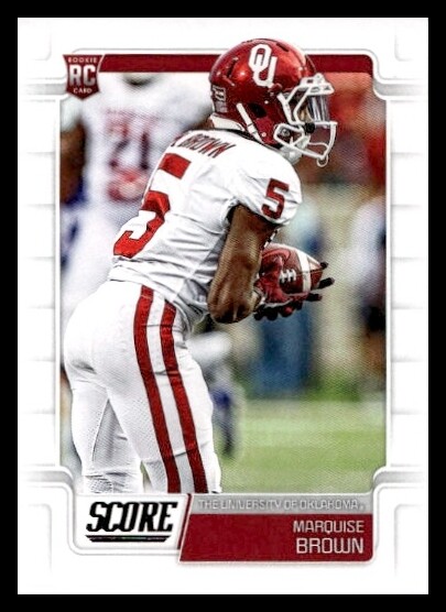 2019 Panini Score Marquise Brown Rookie Card RC #347 Sooners ~ $.99 Ship!