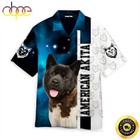 American Akita Dog Aloha Beach Summer Short Sleeve Hawaiian Shirts Men