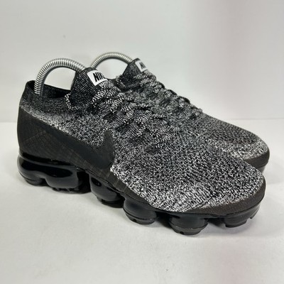 Nike Air Vapormax Flyknit Oreo Shoe Womens Size 8.5 Black Wht Sneaker 849557-041
