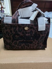 COACH CP769 B4/Dark Leopard L CARGO TOTE 26