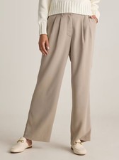 Quince Wide Leg Stretch Crepe Pleated Pants Morel Beige Gray 12