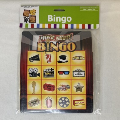 Movie Night Bingo Game Set 16 Players - Party Cards, Caller Cards, Markers NOS