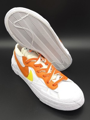 Nike Blazer Low SACAI White Magma Orange DD1877-100 Men's Size 10.5 DSNew In Box