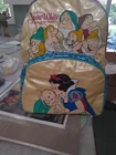 Vintage Disney Snow White and the Seven Dwarfs Backpack PINK & PALE YELLOW Child