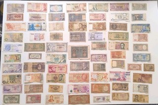 Job Lot N1 of 70x World Banknotes All different/ Circulated Bundle of Notes