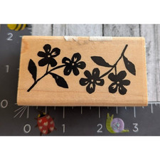 Inkadinkado Flowers 90934 Rubber Stamp Wood E68