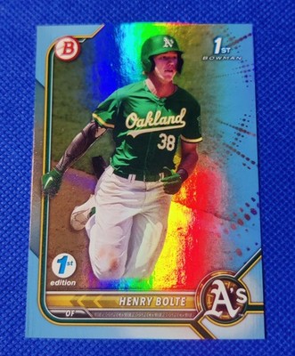 HENRY BOLTE 2022 Bowman FIRST EDITION #BD-121 1st Bowman Sky Blue Foil Refractor