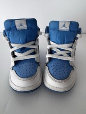 Air Jordan 1 Mid Toddler Size 7C White University Blue Sneakers FZ3931-114