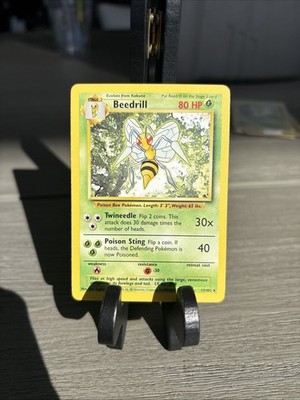beedrill pokemon card 17 102 POKEMON CARD 1999 BEEDRILL 17/102 LP LIGHTLY PLAYED