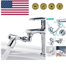 1080 Swivel Faucet Extender, Sink Water Faucet Aerator Extension in Brass, Sw...