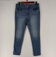 American Eagle Jegging Jeans Womens 10 Blue Medium Wash Hi Rise Stretch Denim