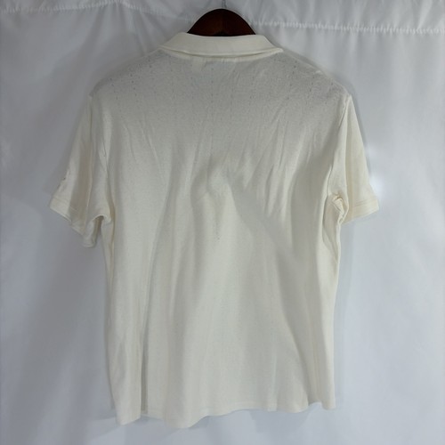 Lizgolf By Liz Claiborne Polo Shirt Womens Large White Zip Front Classic - Picture 2 of 4