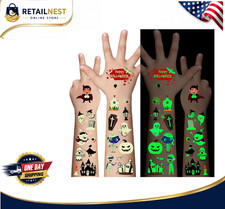 Luminous Halloween Temporary Tattoos for Kids - 360 Pieces Halloween Glow In The