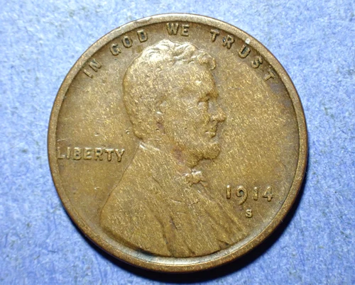 1914-S Lincoln cent  VF