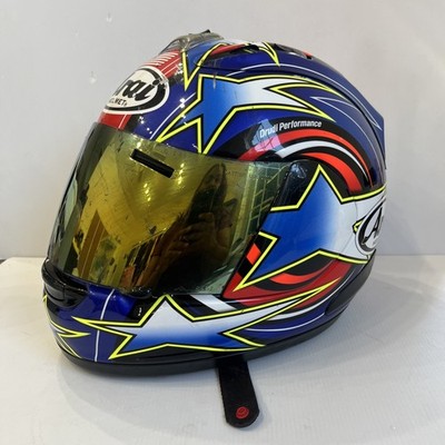 Arai RX-7 Corsair Colin Edwards Replica Motorcycle Helmet - Size Large