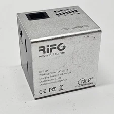 RIF6 Cube 2" Pico DLP High-Res Mobile Projector UNTESTED AS IS NO POWER CABLE