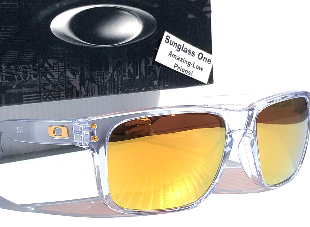 し*お様 OAKLEY HOLBROOK サングラス　オークリー　ゴールドミラー NEW Oakley HOLBROOK Shiny Clear PRIZM POLARIZED 24k Gold Lens