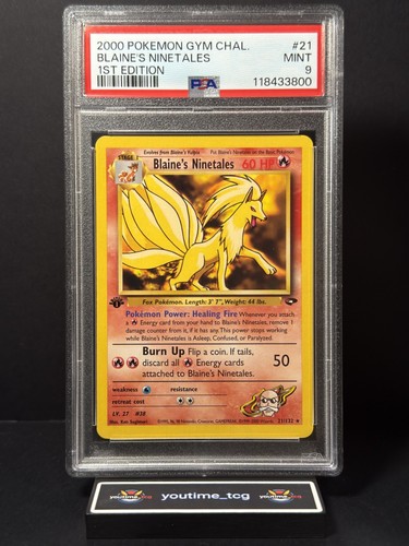 Blaine's Ninetales (1st Edition) graded PSA 9 for sale on eBay
