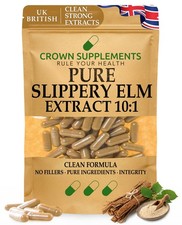 Pure Slippery Elm Extract 10:1 Capsule | Clean Supplement | Crown Supplements UK