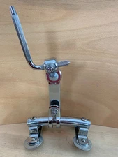 LUDWIG Late 60s Vtg 4-Point RAIL MOUNT Rack Tom Holder w/ L-Arm Complete Chrome