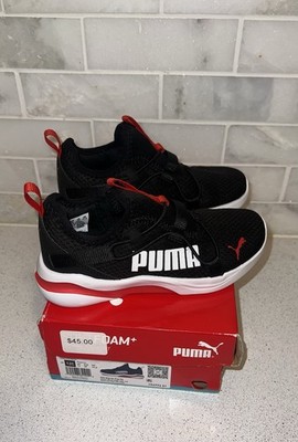 PUMA Wired Run Rapid Slip- Kids Size 12c On Peacoat & Red Running Shoes ( NIB)