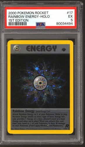 Rainbow Energy (1st Edition) graded PSA 5 for sale on eBay