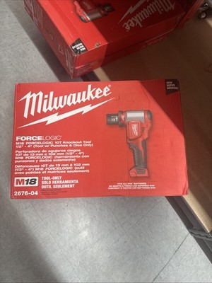 Milwaukee 2676-04 M18 FORCE LOGIC 10 Ton Knockout Tool Set 1/2''-4'' w/ Case