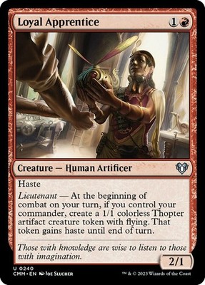 Light Play x 1 Loyal Apprentice - Foil Commander Masters