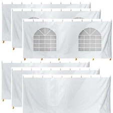 20x40 Tent Sidewall Kit 8ft H Solid & Window Blockout 16oz Vinyl Panels