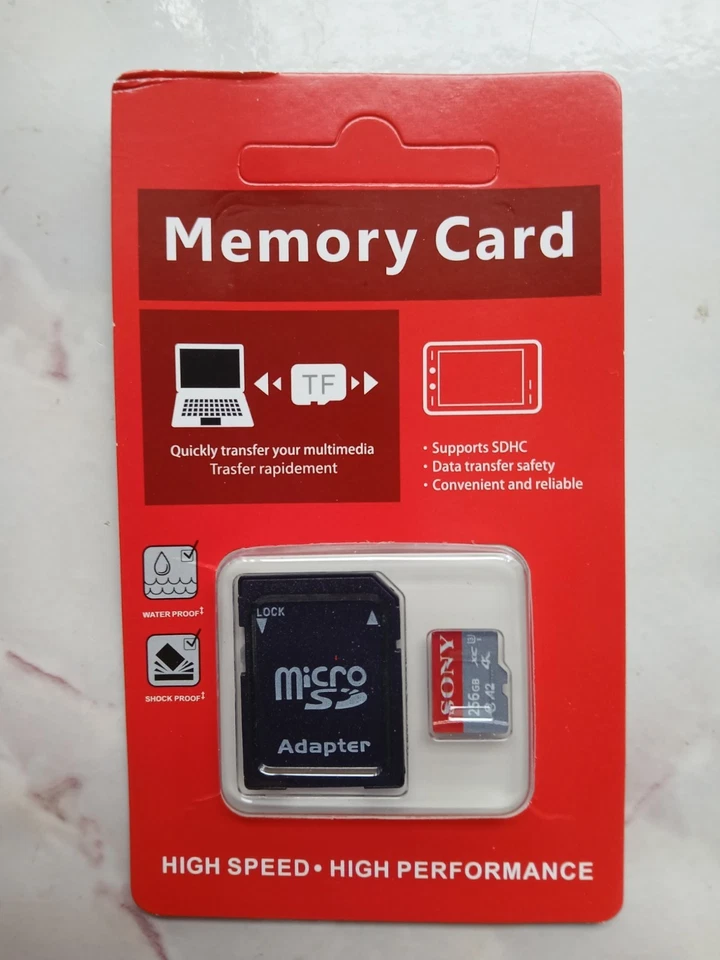 SONY 256GB Micro SD Card Flash Memory Card TF Card Class 10 NEW SEALED - Image 2 of 4