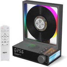 Grey Portable CD Player Bluetooth 5.3 Speaker RGB Light Type C HOTT C229 8-14H
