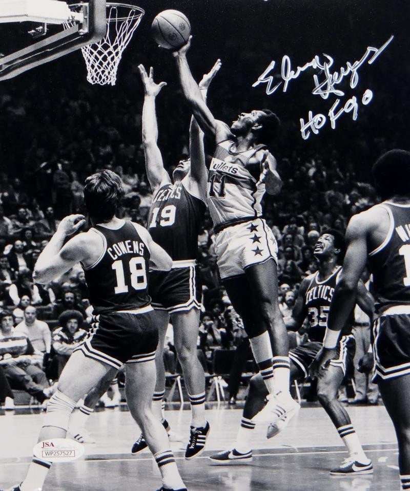 Elvin Hayes Autographed Signed Washington Bullets 8x10 Rebound Photo W/ HOF- JSA W Auth 