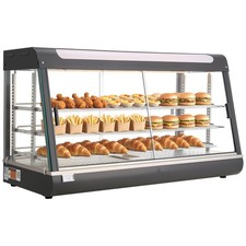 VEVOR 3-Tier Commercial Food Warmer Display Pizza Cabinet 190Qt/180L LED Light