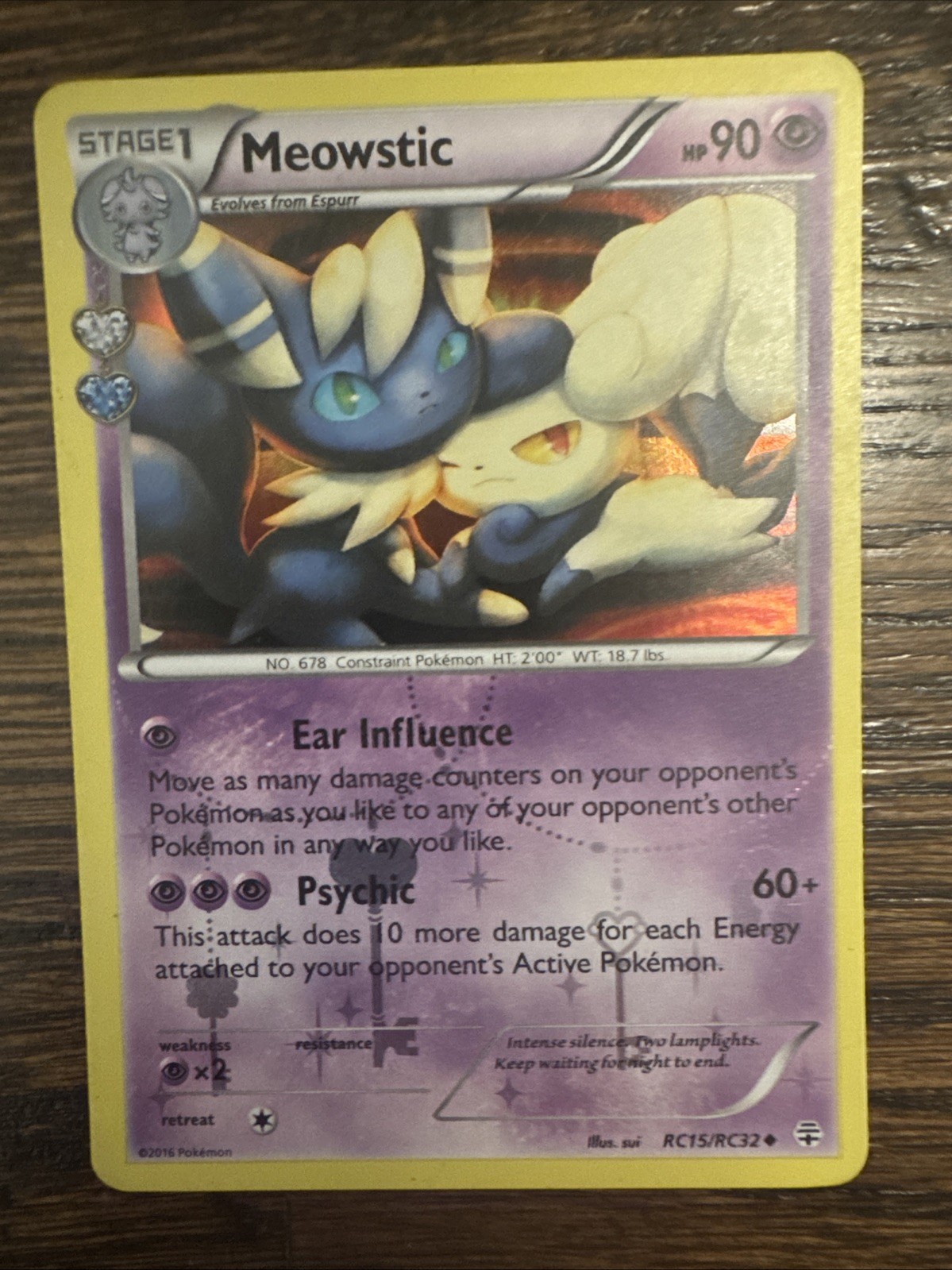 Meowstic RC15/RC32 Generations Radiant Collection Holo - Near Mint
