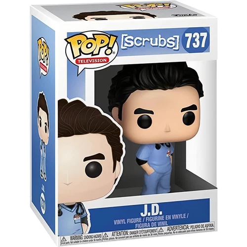 Funko POP! Scrubs J.D. #737 Television NEW +Protector Near Mint