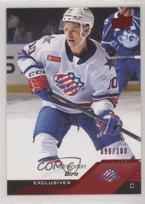2022-23 Upper Deck AHL Exclusives 90/100 Brandon Biro #53 Rookie RC 13i9