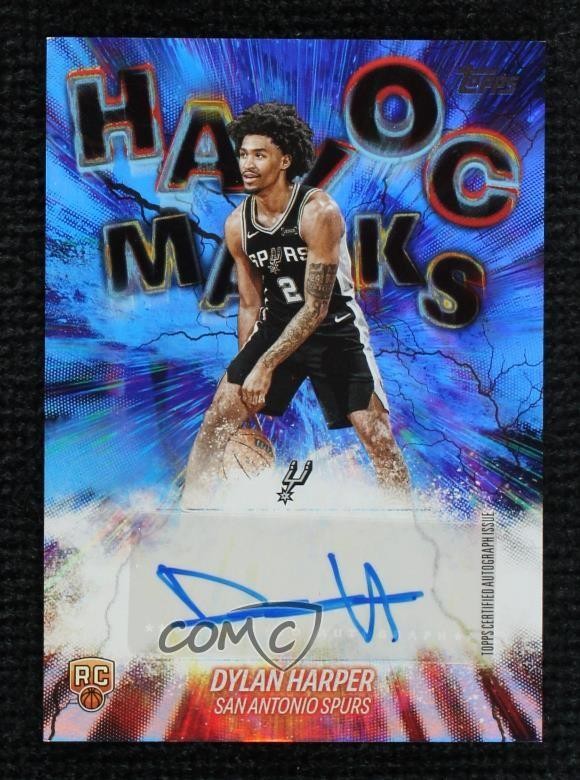 2025-26 Topps Havoc Marks Rainbow Foilboard Dylan Harper #HM-DH Auto 03cc