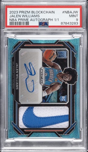2023 PANINI PRIZM BLOCKCHAIN NBA PRIME AUTO JALEN WILLIAMS ROOKIE RC 1/1 PSA 9