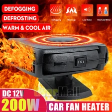200W Portable Heater Heating Cooling Fan Defroster Demister for Car Truck 12V