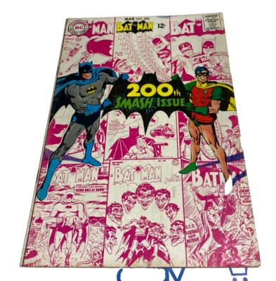 BATMAN #200 Mar 1968 VG/FN 1st N ADAMS ART ON TITLE 4th SCARECROW 2nd SILVER APP