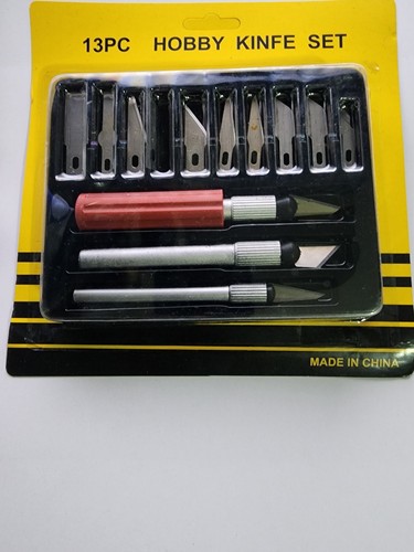 13 Pcs Hobby Knife Set with High-Carbon Steel Collect Chucks Compression Basic K