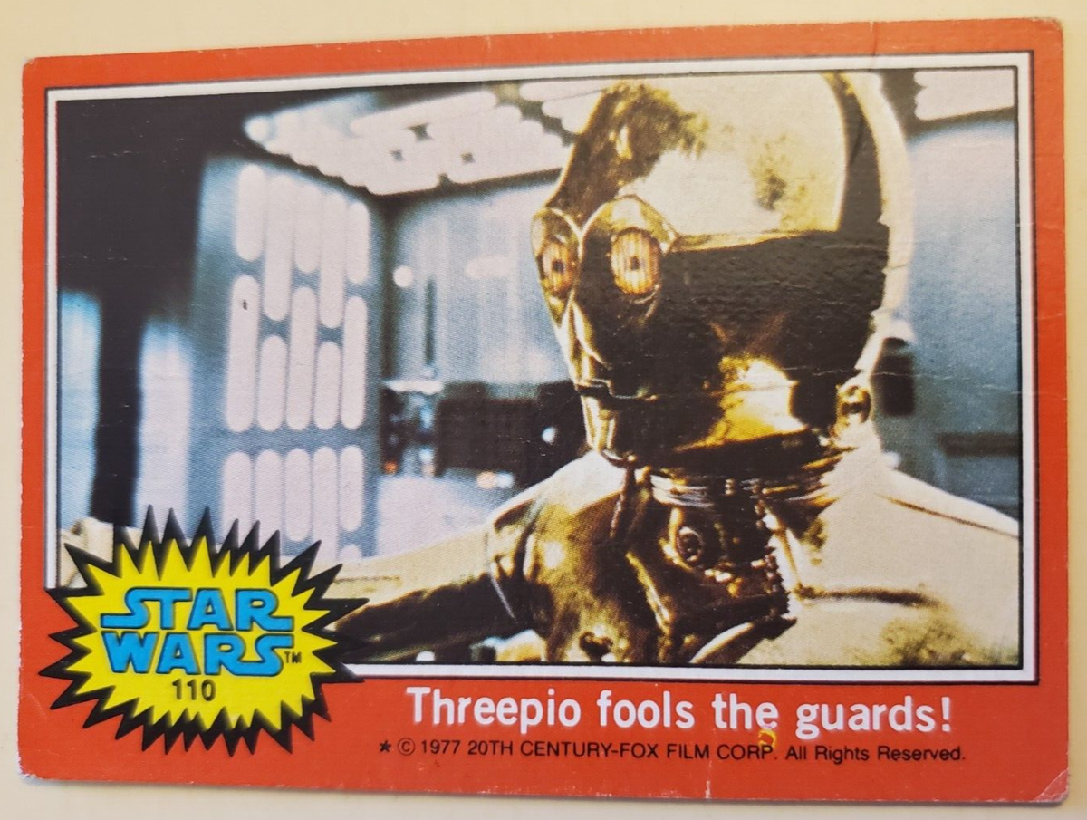 1977 Topps STAR WARS Red Series 2 card #110 Threepio Fools
