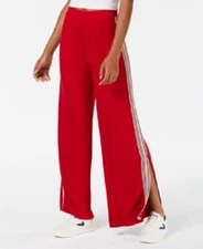 Ultra Flirt Women's Chili Pepper Pull On Wide Leg Track Pants Size Medium
