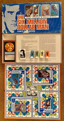 Vintage Six Million Dollar Man TV Show Board Game Parker Brothers 1975 Complete
