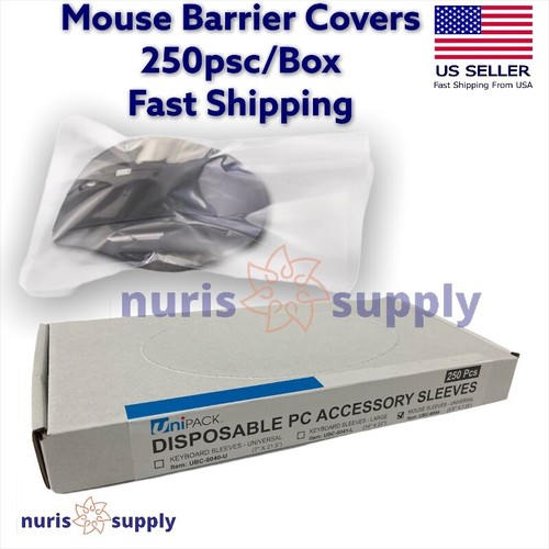 Disposable Poly Computer Mouse Covers Protective Barrier Sleeves 250pcs/Box - 第 1/3 張圖片