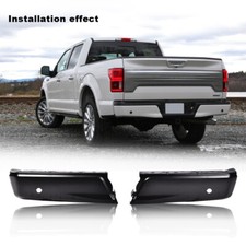 Fit For 2015-2020 Ford F-150 Black Left Right Rear Bumper Ends W Park Fo1102383